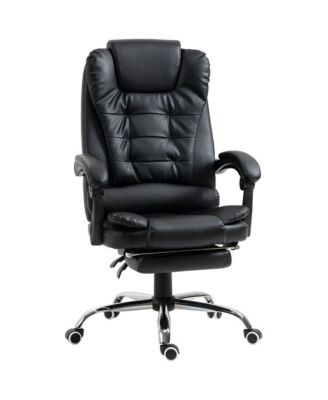Executive Office Chair with Footrest, Padded Armrests,