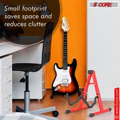 Double Guitar Stand Floor Adjustable Heavy Duty A Frame Folding Acoustic Electric Bass Mandolin Banjo Violin Holder Stands