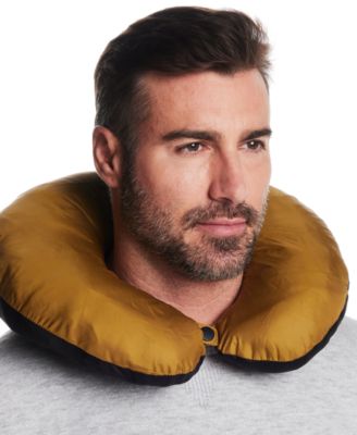 Men's Packable Neck Pillow Zip-Front Quilted Jacket