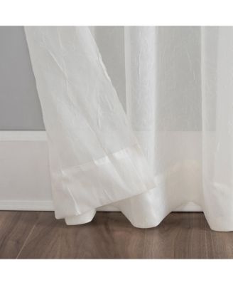 Crushed Voile Sheer Rod Pocket Curtain Panel