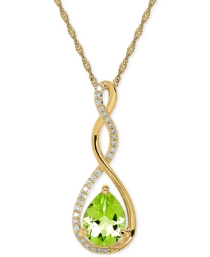 image of Birthstone and Diamond (1/10 ct. t.w.) 18