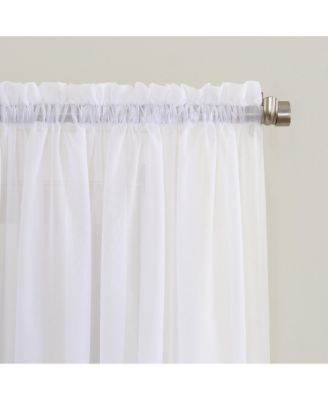 Sheer Voile Rod Pocket Curtain Panel