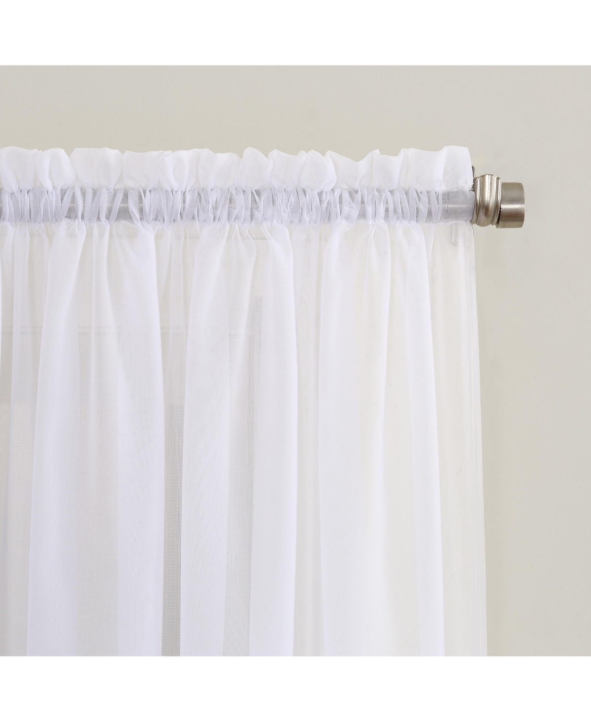 No. 918 Sheer Voile Rod Pocket Top Curtain Panel, 59