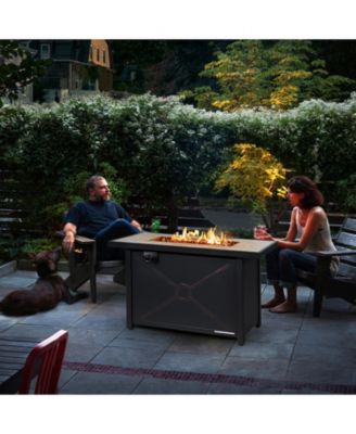 42 Inch 60000 BTU Propane Fire Pit Table with Ceramic Tabletop