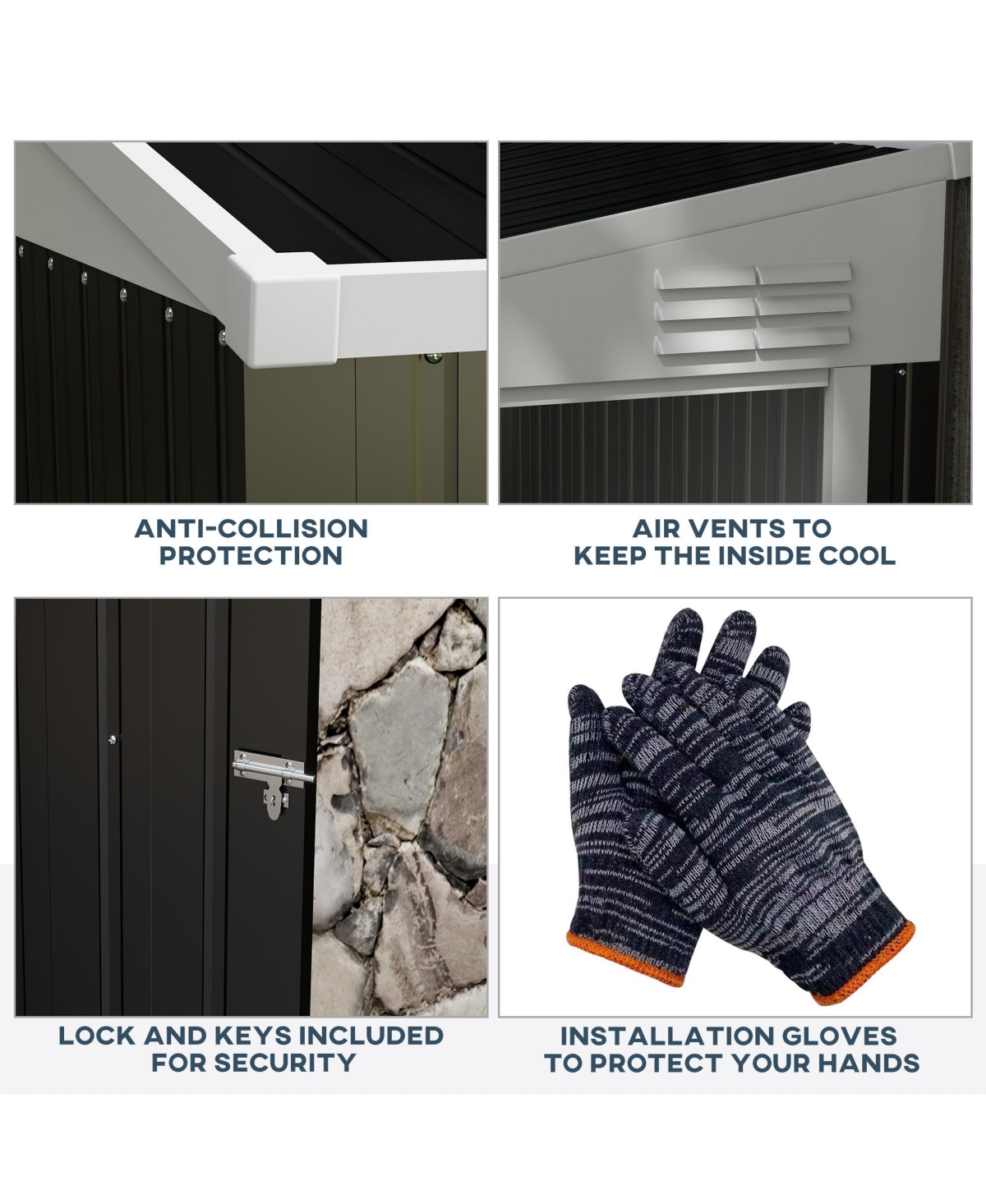 4x6 Metal Outdoor Storage Shed