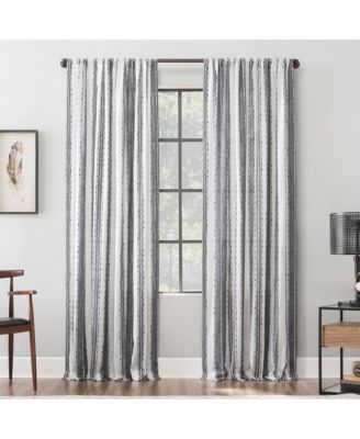 Slub Texture Stripe Cotton Curtain