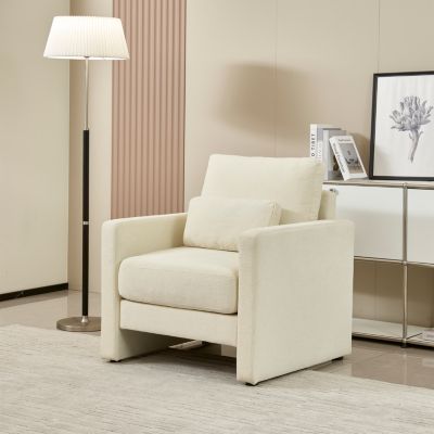 Modern Chenille Accent Chair for Living, Bedroom, Office