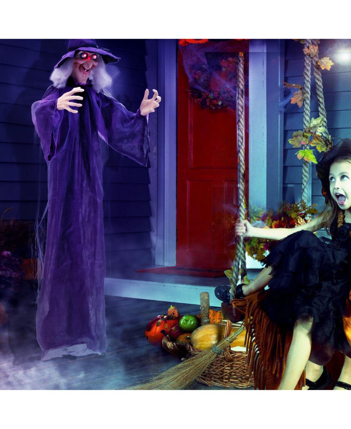 Sugift Hanging Halloween Decoration with Pre-Recorded Phrases