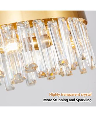 Luxury Crystal Chandelier, 23.6", Decorative LED Lighting