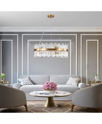 Luxury Crystal Chandelier, 23.6", Decorative LED Lighting