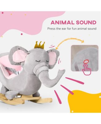 Infant Elephant Rocking Chair with Sound and Safety Belt