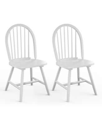 Set of 2 Vintage Wood Chair with Spindle Back for Dining Room