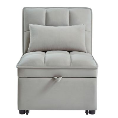 Multi-Function Sofa Bed with Adjustable Backrest & Storage