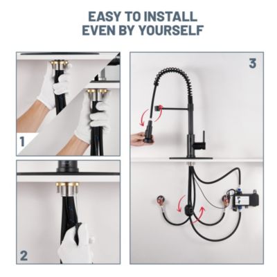 68.7 inches 1.8 GPM Pull Down Touchless Sensor Single Handle Kitchen Faucet with Accessories