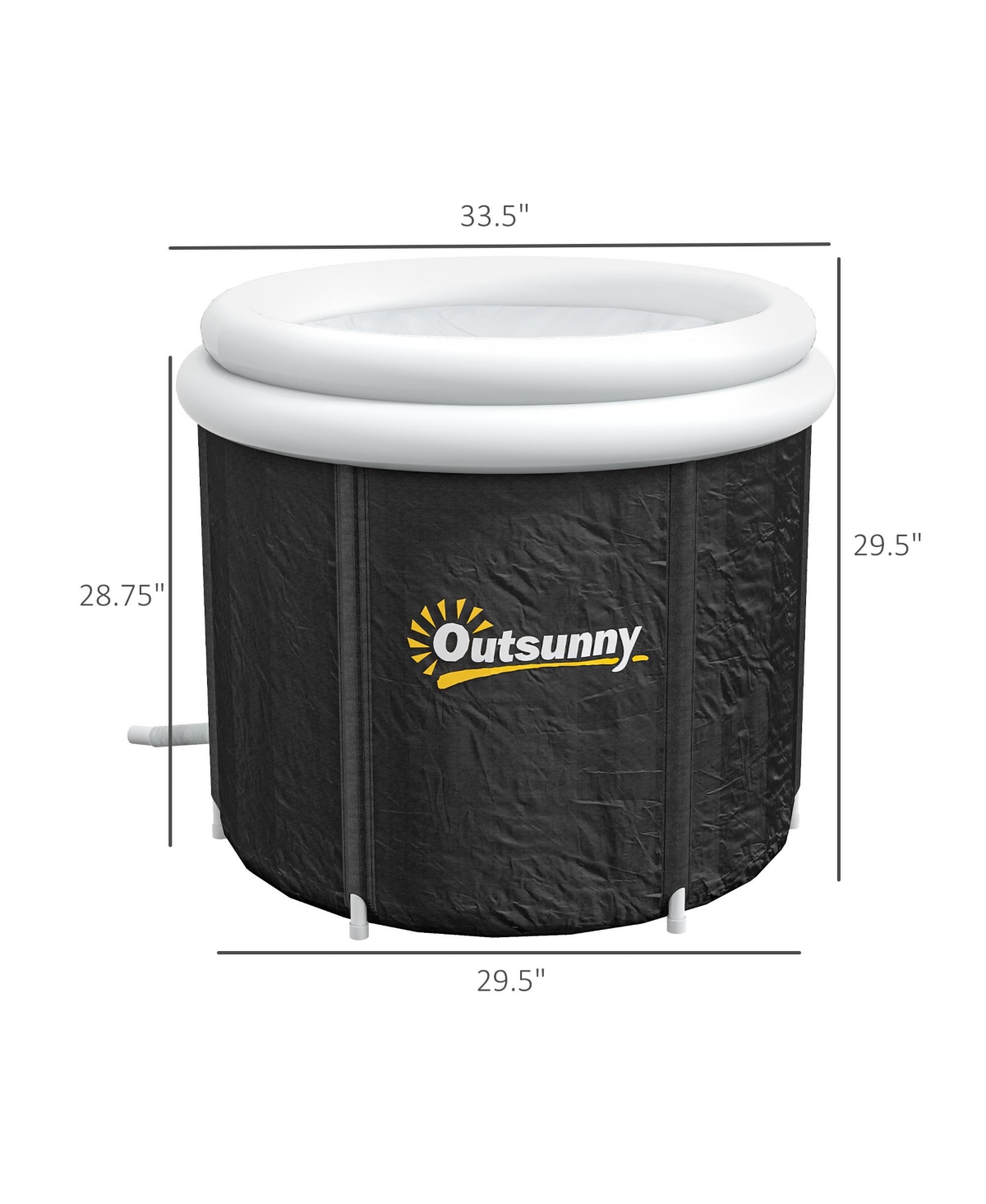 Streamdale Furniture Outdoor Portable Cold Plunge Tub for Athletes and Cold Water Therapy