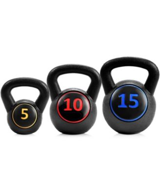 3 Pieces 5 10 15lbs Kettlebell Weight Set
