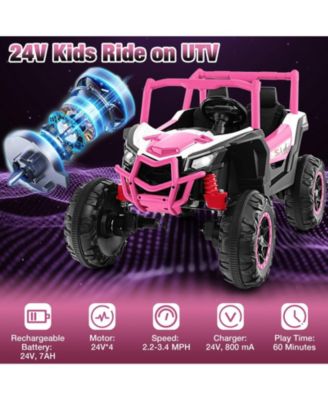 2-Seater Kids Ride on UTV with 2.4G Remote Control for over 3 Years Old Children-Red
