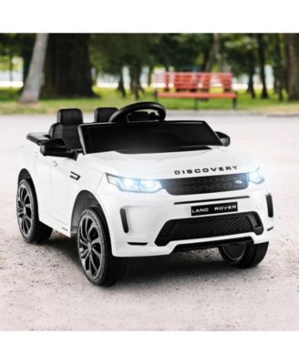 12V Kids Ride On Car with Remote Control Lockable Doors Slow Start System and LED Lights-White