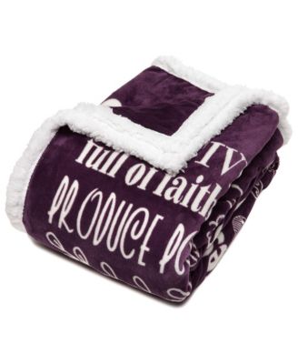 Premium Hope & Faith Sherpa Throw, 50" x 65"