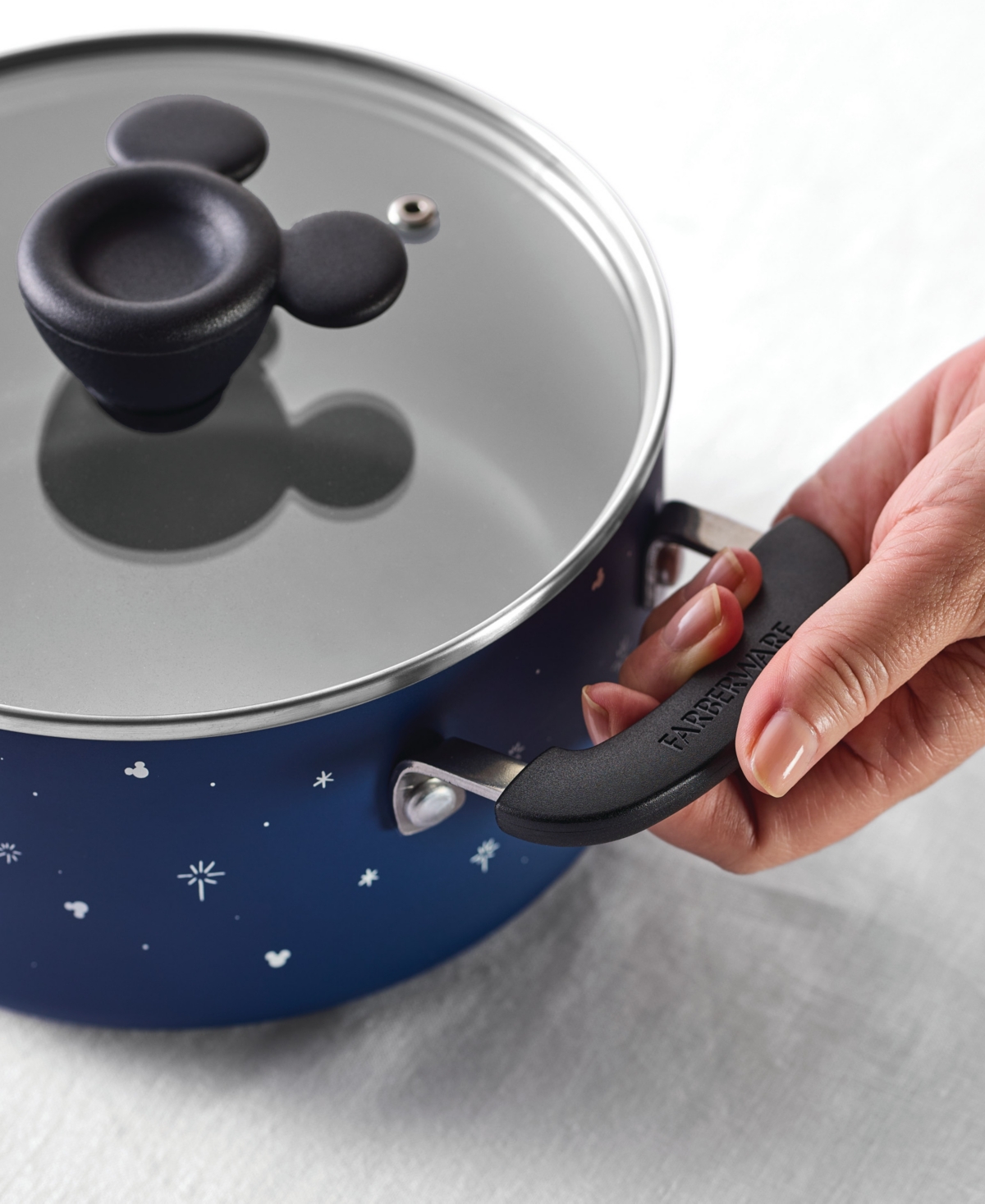 Farberware Disney 3-quart Ceramic Nonstick Saucepot With Lid In Blue