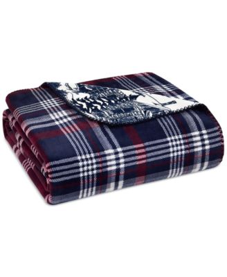 Reversible Plaid Throw, 50" x 70"