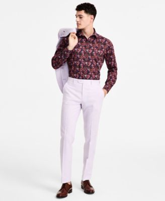 Bar III - Men's Slim-Fit Flat-Front Suit Pants