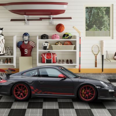 Black Interlocking Deck Tiles Waterproof, Strong, All-Weather