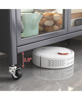 Open-Door Kitchen Shelves | Multilevel Microwave Cabinet Storage