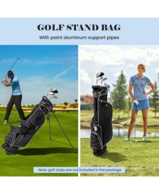Golf Stand Cart Bag with 4 Way Divider Carry Organizer Pockets