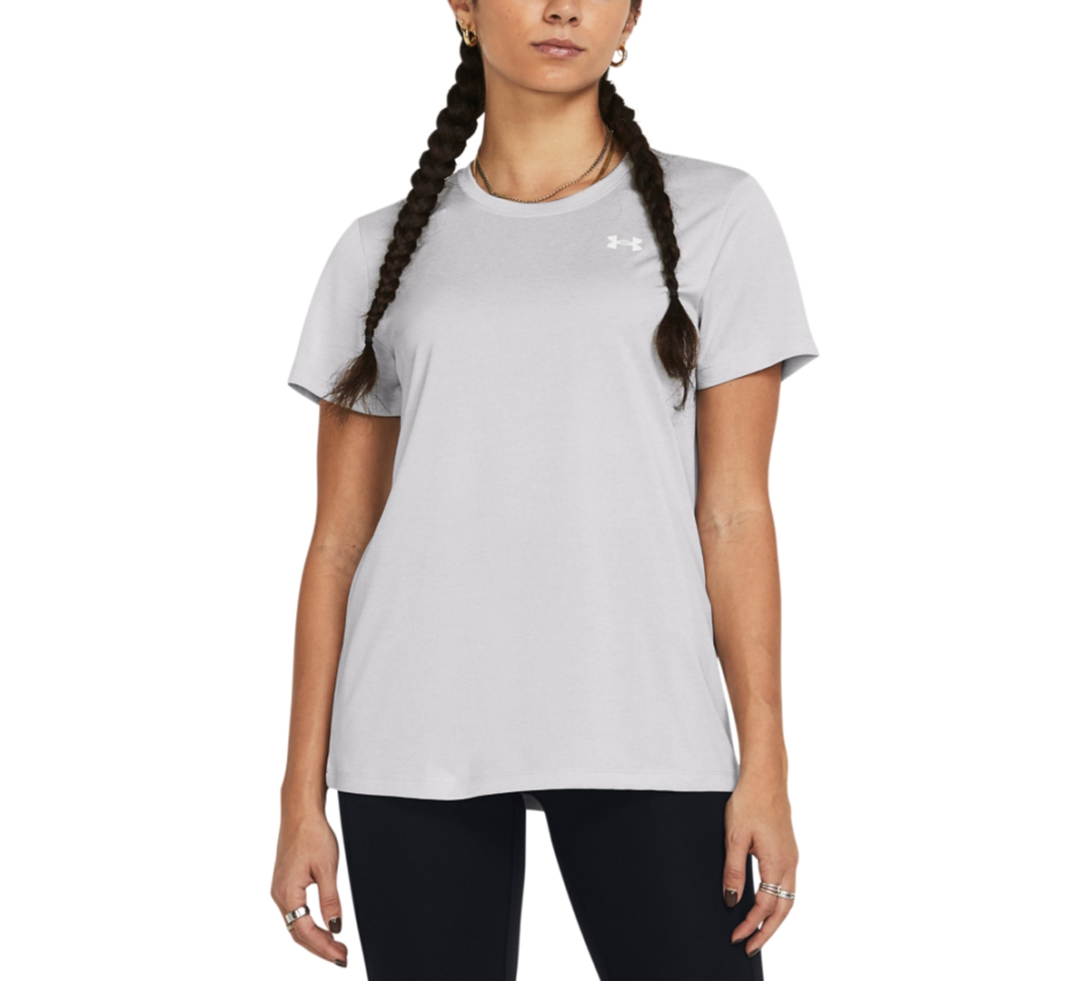 Under Armour Women's Tech Twist Short-Sleeve Top - Halo Gray