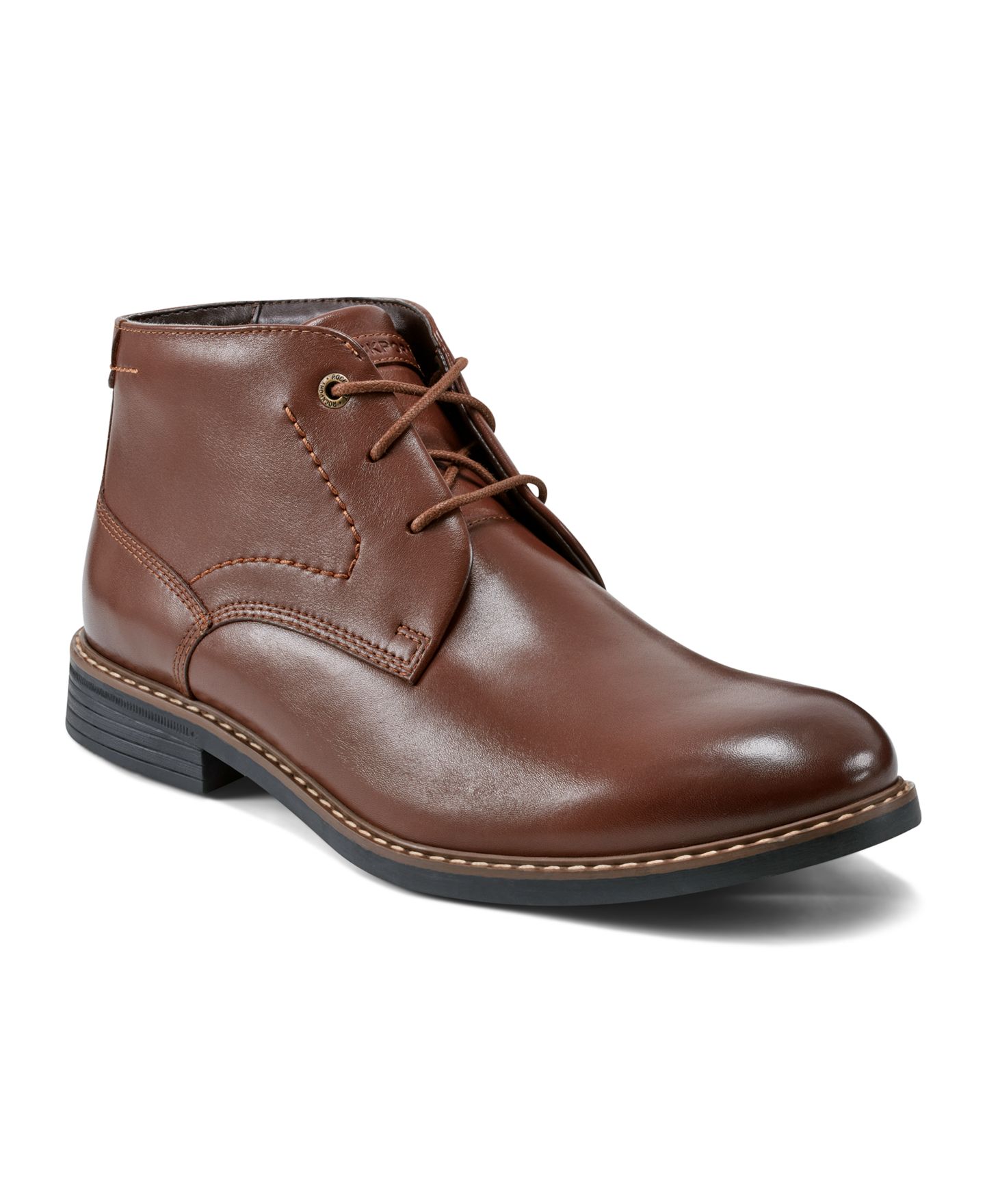 Мужские ботинки Rockport Classic Break Chukka, цвет: Тёмный коричневый кожаный — фото 1