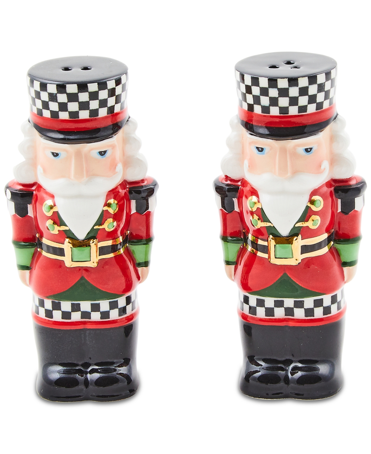 Mackenzie-childs Classic Courtly Nutcracker Salt & Pepper Shakers In No Color