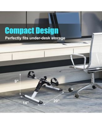Folding Under Desk Indoor Pedal Exercise Bike for Arms Legs