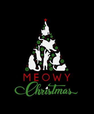 Men's Meowy Christmas Tree Premium Blend Word Art T-Shirt