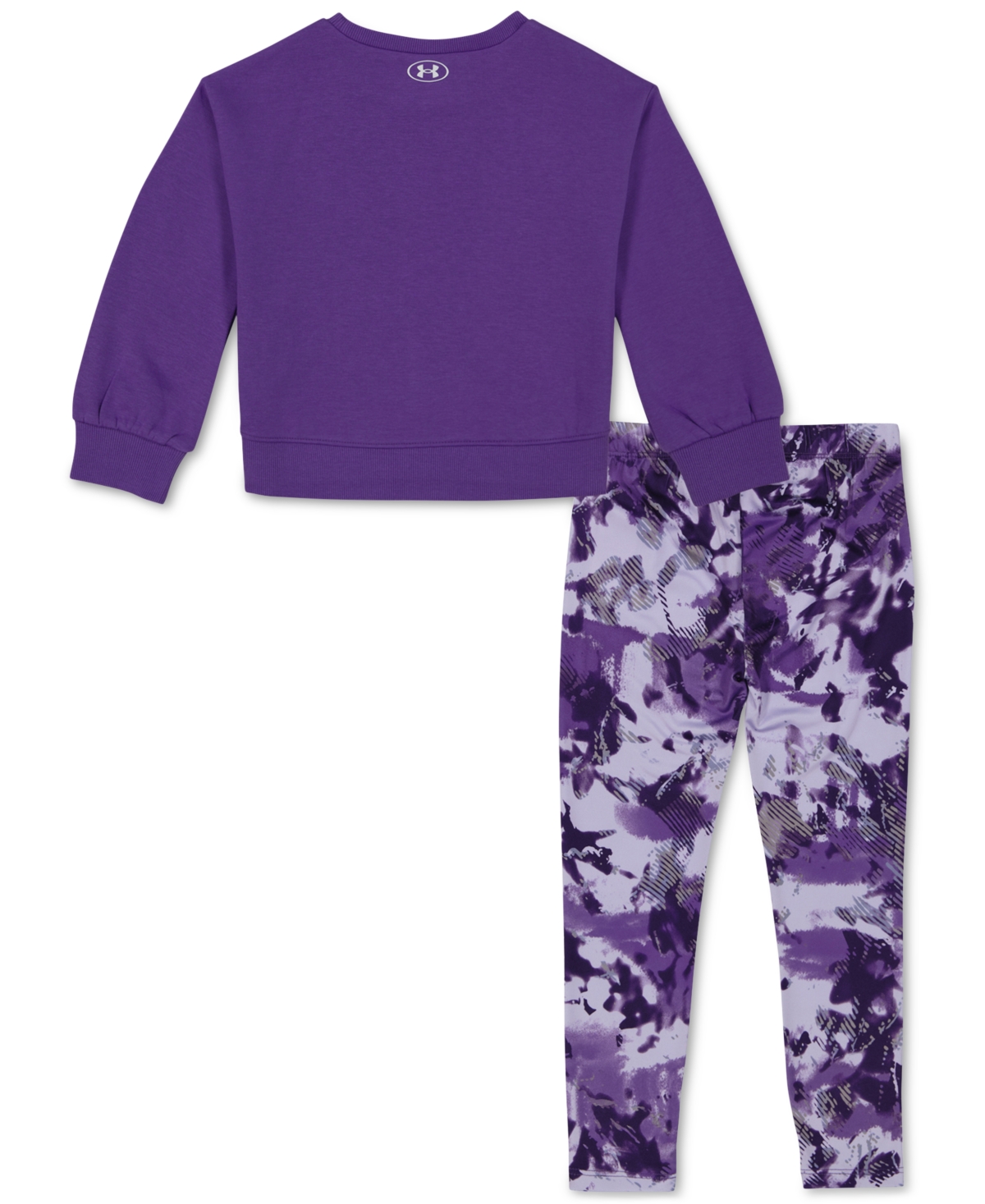 Under Armour Toddler & Little Girls 2-Pc. Fleece Sweatshirt & Printed Leggings Set