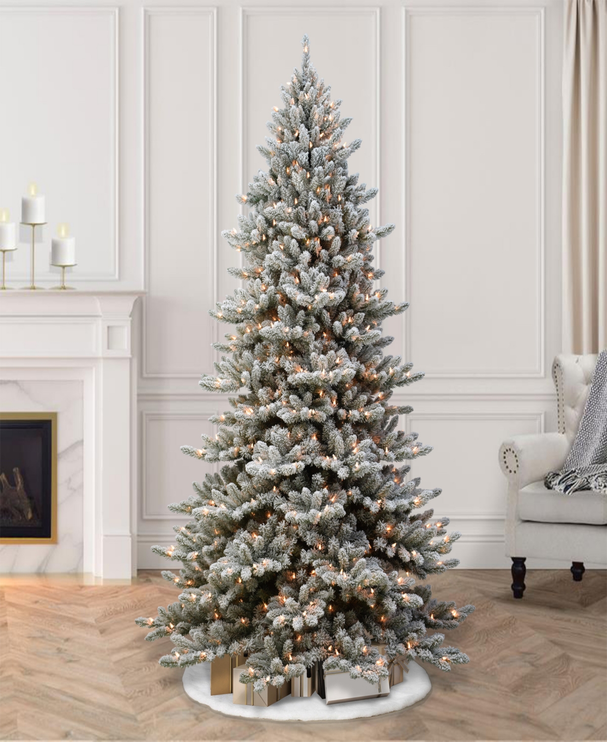Puleo Pre-lit Artificial Fir Tree 7.5 Ft In Green