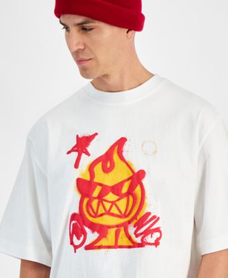 Men's Flame Relaxed-Fit Graphic T-Shirt, Created for Macy's 