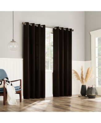 Brandon Magnetic Closure Room Darkening Grommet Curtain Panel Pair