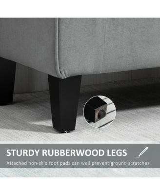 Tufted Storage Bench with Rolled Arms