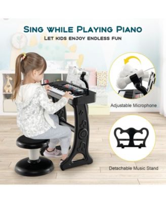 61-Key Electronic Keyboard Piano Set with LCD Screen for Beginners