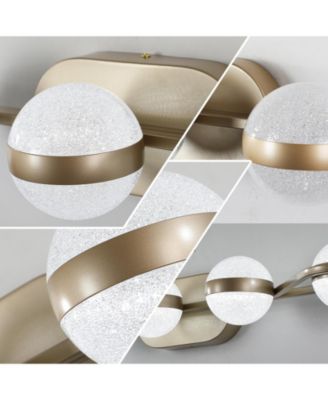 Modern Minimalist LED Vanity Light with Frosted Glass Shades