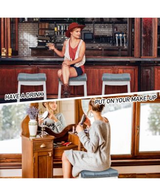 Set of 2 Backless Counter Stools