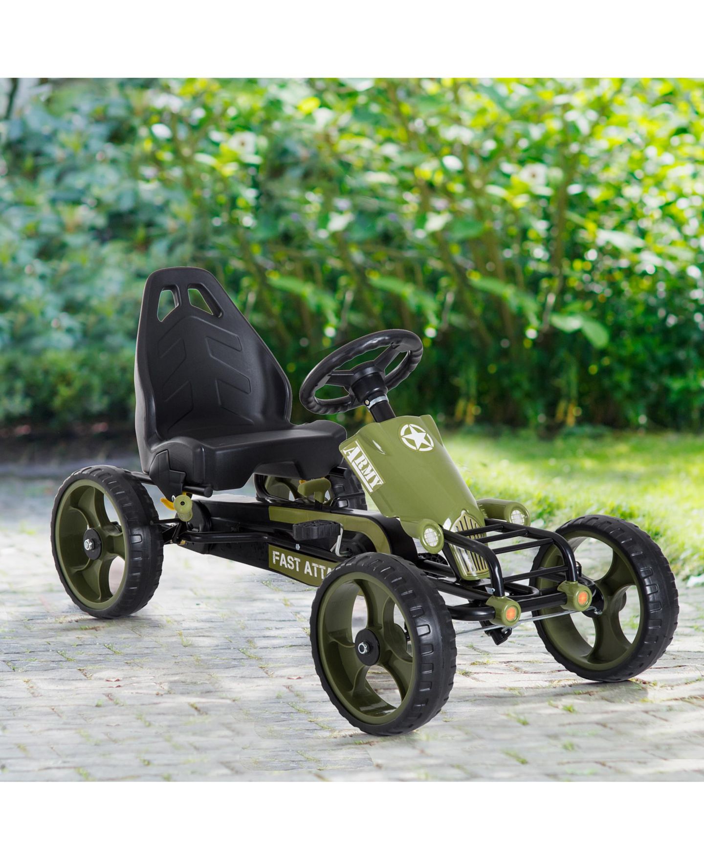 Детская игрушка Aosom Adjustable-Seat Go-Kart, 77 lbs. Capacity, Ages 3-6 — фото 1