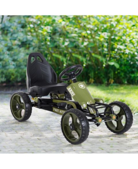 Детская игрушка Aosom Adjustable-Seat Go-Kart, 77 lbs. Capacity, Ages 3-6