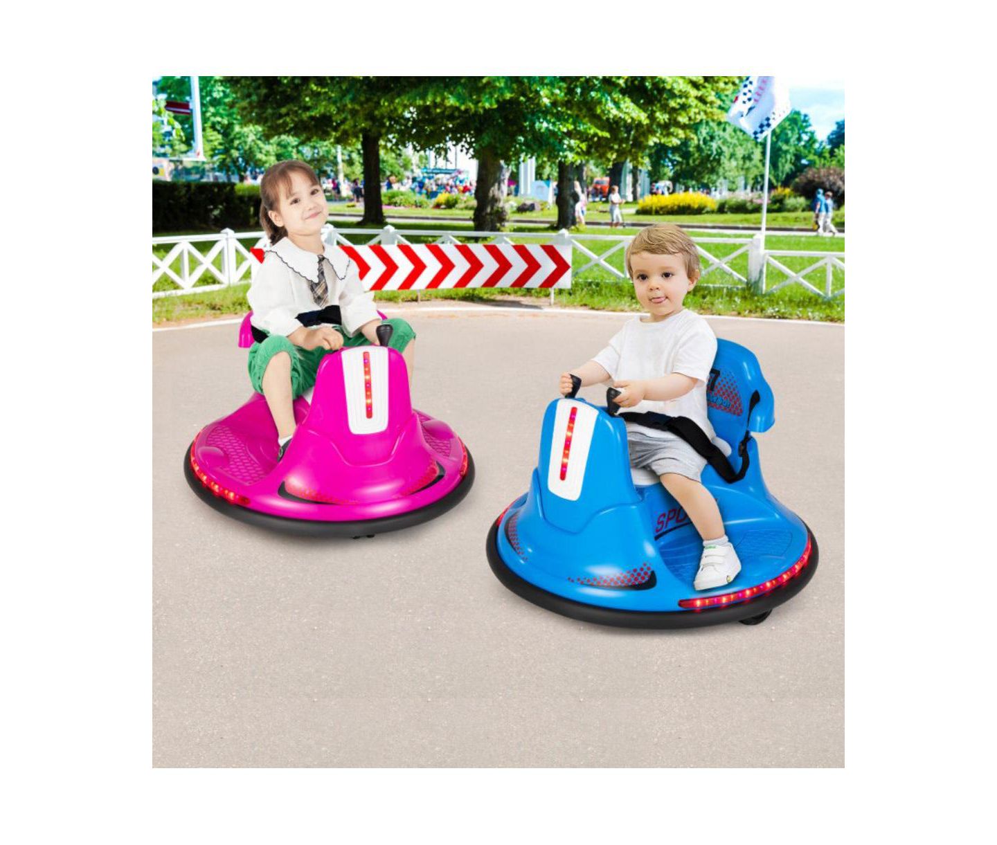 Детская игрушка VEBREDA 6V Bumper Car 360-Degree Spin Ride-On Car, Ages 3+, цвет: Синий — фото 2