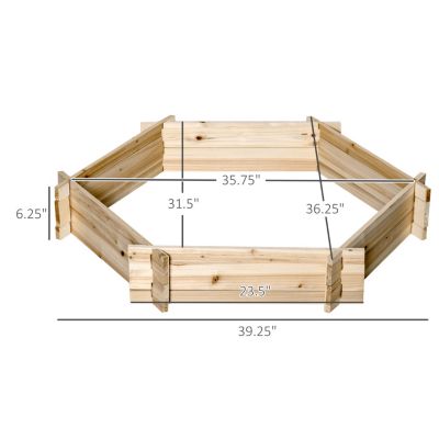 Hexagon Raised Garden Bed (39" x 36" x 6")