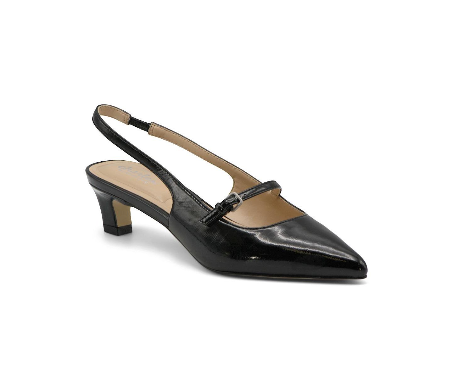 Женские туфли Charles by Charles David Adria Low Heel Dress Slingback, цвет: Чёрный — фото 1