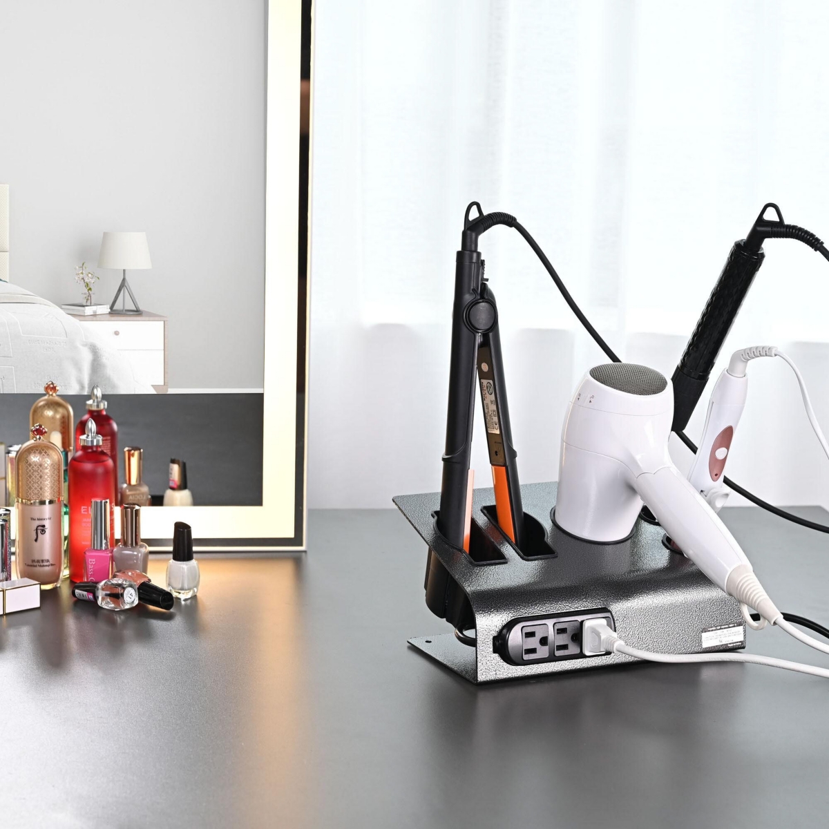 Yescom Salon Appliance Desktop Holder For Flat Iron Curling and Blow Dryer Hair Styling