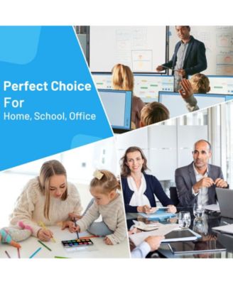 48 x 36 Inch Mobile Magnetic Double-Sided Reversible Whiteboard Height Adjust