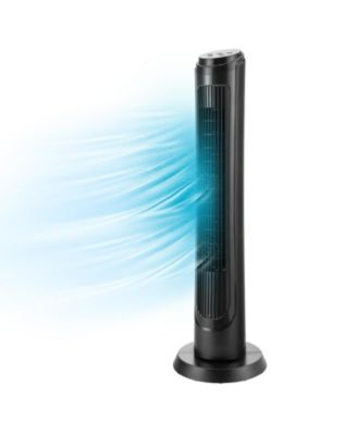 40 Inch Tower Fan with Remote 75&deg; Oscillating Fan with 3 Wind Modes and 4 Wind Speeds-Black